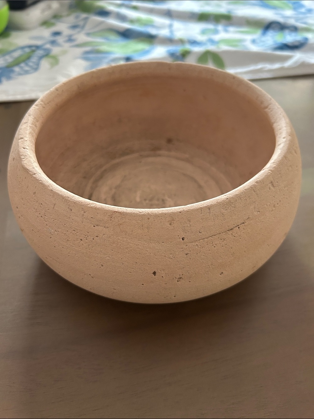 Neutral Textured Ceramic Bowl - Cream Home Art Accent